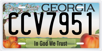 GA license plate CCV7951