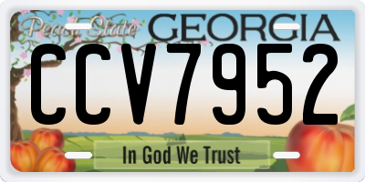 GA license plate CCV7952