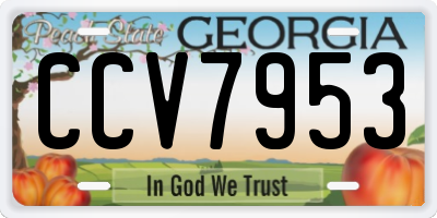 GA license plate CCV7953