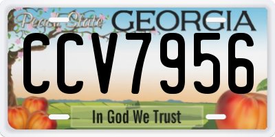 GA license plate CCV7956