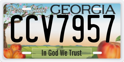 GA license plate CCV7957