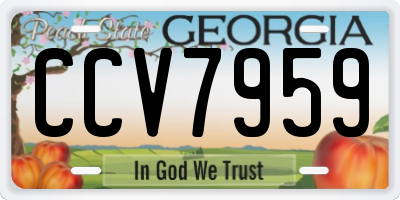 GA license plate CCV7959