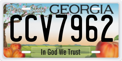 GA license plate CCV7962