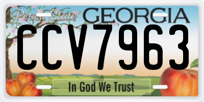 GA license plate CCV7963
