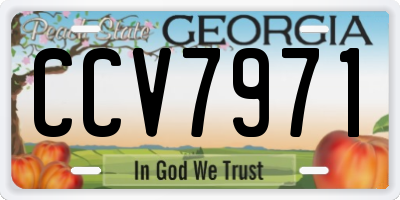 GA license plate CCV7971