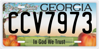 GA license plate CCV7973