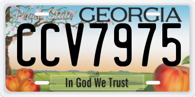 GA license plate CCV7975