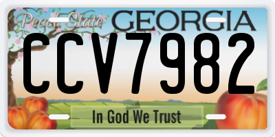GA license plate CCV7982