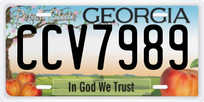 GA license plate CCV7989