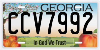 GA license plate CCV7992