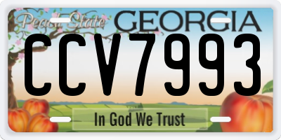 GA license plate CCV7993