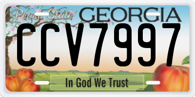 GA license plate CCV7997