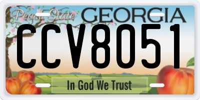 GA license plate CCV8051