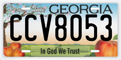 GA license plate CCV8053