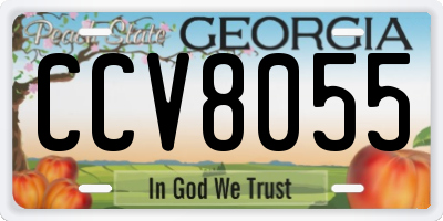 GA license plate CCV8055