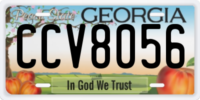 GA license plate CCV8056