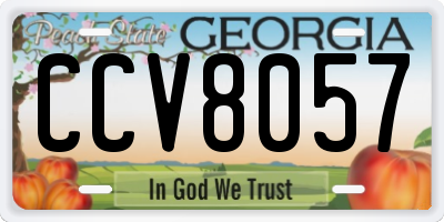 GA license plate CCV8057