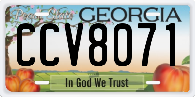 GA license plate CCV8071
