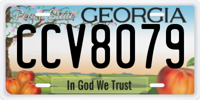 GA license plate CCV8079