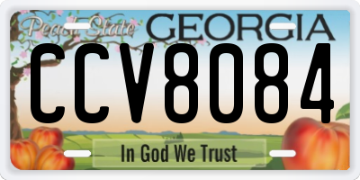 GA license plate CCV8084