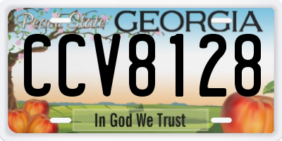 GA license plate CCV8128
