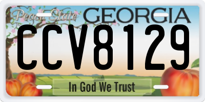 GA license plate CCV8129