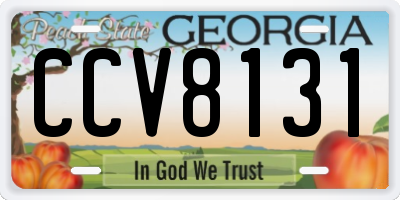 GA license plate CCV8131