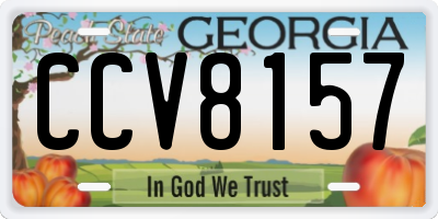 GA license plate CCV8157