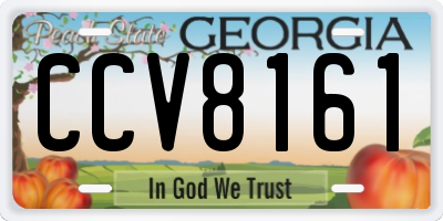GA license plate CCV8161
