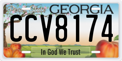 GA license plate CCV8174