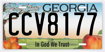 GA license plate CCV8177