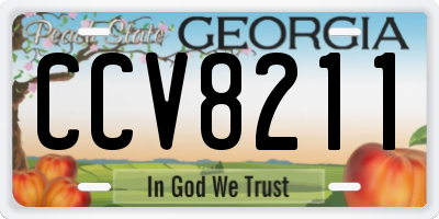 GA license plate CCV8211