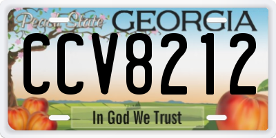 GA license plate CCV8212
