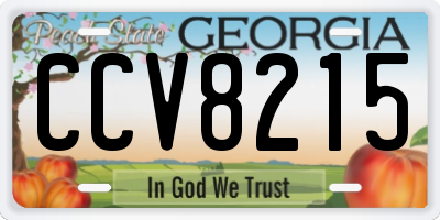 GA license plate CCV8215