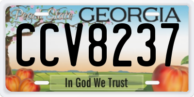 GA license plate CCV8237