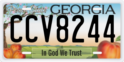 GA license plate CCV8244