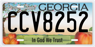 GA license plate CCV8252