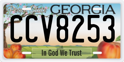 GA license plate CCV8253