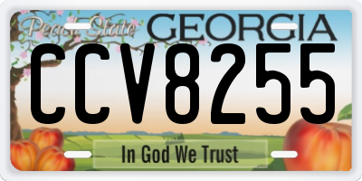 GA license plate CCV8255