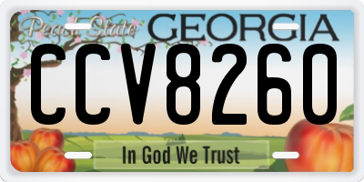 GA license plate CCV8260