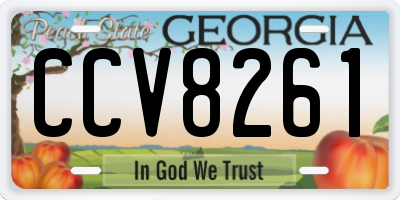 GA license plate CCV8261
