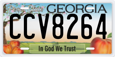 GA license plate CCV8264