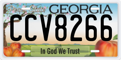 GA license plate CCV8266