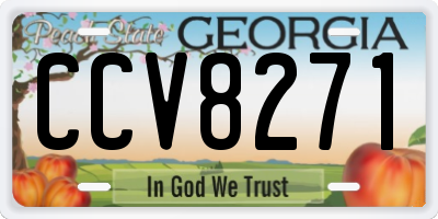 GA license plate CCV8271