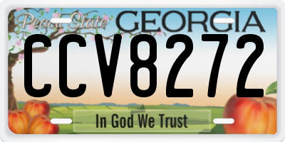 GA license plate CCV8272
