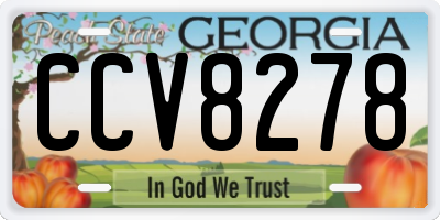 GA license plate CCV8278
