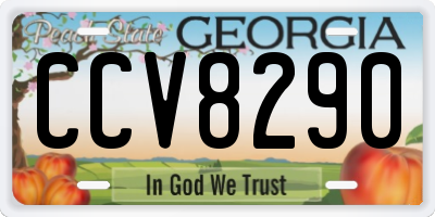 GA license plate CCV8290