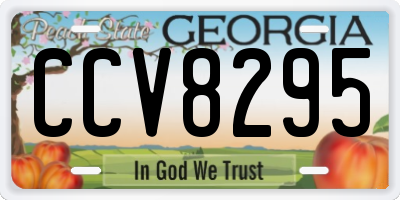 GA license plate CCV8295