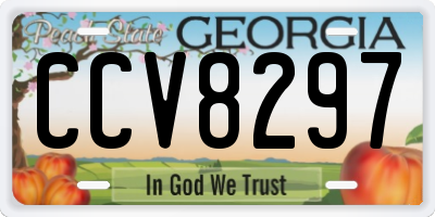 GA license plate CCV8297