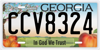 GA license plate CCV8324